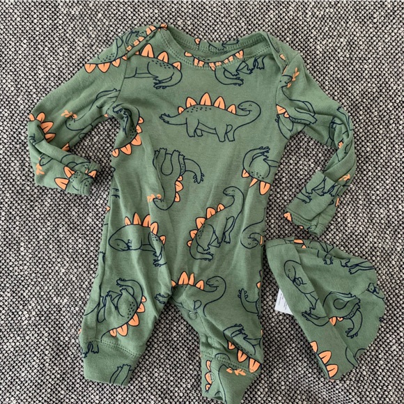 Carters Infant Boys 3 Piece Pajama Ensemble Size NB - Picture 4 of 16